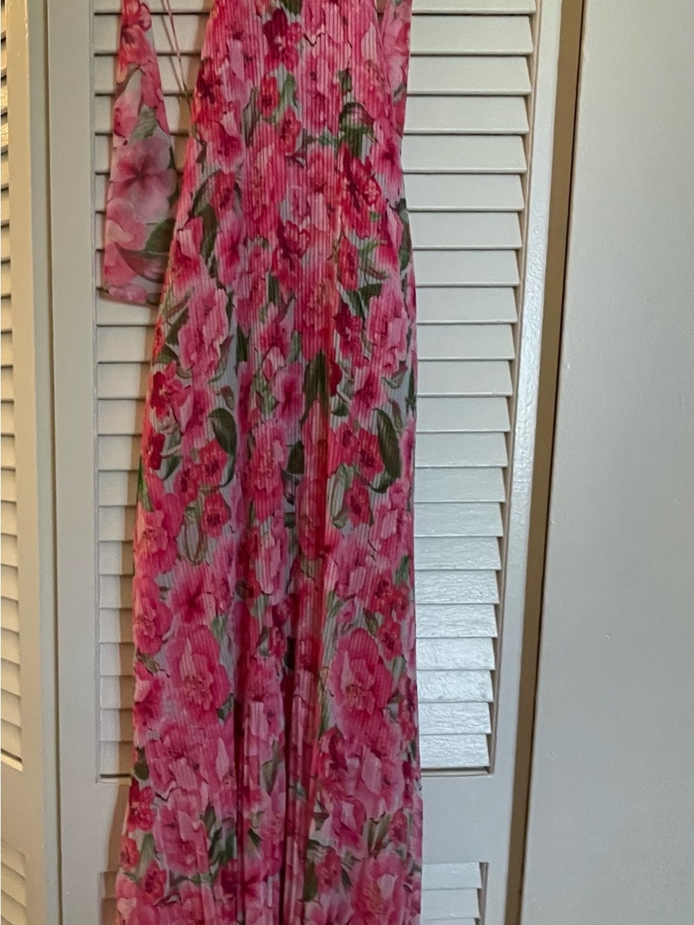 Zara Pink Floral Backless Maxi Dress